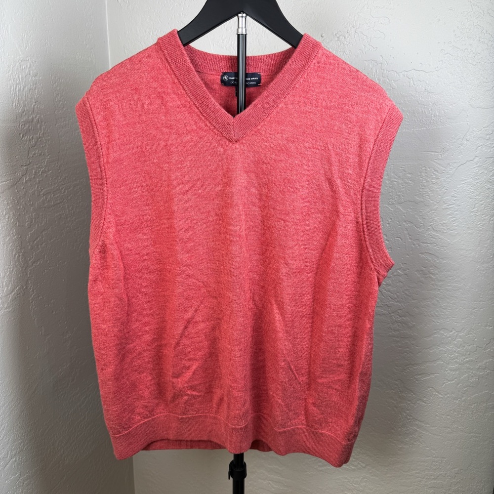 Hart Schaffner Marx Merino Wool V-Neck Sweater Vest Size XL